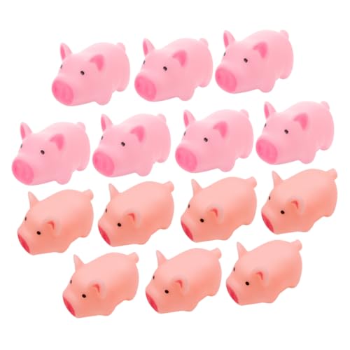 minkissy 20 Stück Quietschespielzeug Schweinchen Squeeze Toy Stressabbau Partygeschenk Leuchtend Niedlich Tragbar für Erwachsene von minkissy