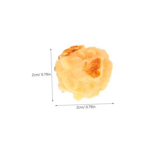 minkissy 20 Stück Realistische Amerikanische Kugelförmige Popcornfiguren aus Langlebigem PVC Lebensechte Food Props für Party Film und Heimdekoration von minkissy