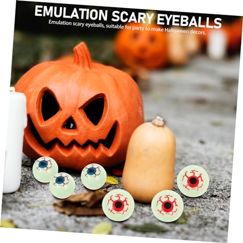 minkissy 20 Stück Teiliges Halloween Leuchtende Blutige Augen Requisiten Gruselige Simulation Langlebige Kunststoff Eyeballs für Partydekoration und Streiche für Halloween Tricks und Spaß von minkissy