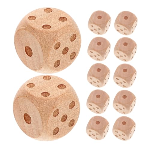 minkissy 20 Stück Teiliges Holz Würfel Set mit Abgerundeten Kanten Stabile Sechsseitige Zahlenwürfel für Brettspiele und Party Langlebig Sicher für Familie und Vielseitig für Würfelspiele von minkissy
