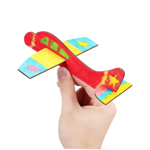 minkissy 20 Stück Teiliges Holzflugzeug Bausatz Blanko DIY Modellflugzeuge zum Bemalen Kinderfreundliches Bastelset Fördert Kreativität Hand Auge Koordination und Geduld von minkissy