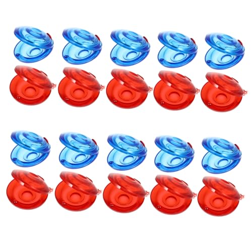 minkissy 20 Stück Teiliges Kastagnetten aus Kunststoff für Bunte Musikinstrumente Sichere Percussion Toys Handgerechte zur Musikalischen Früherziehung von minkissy