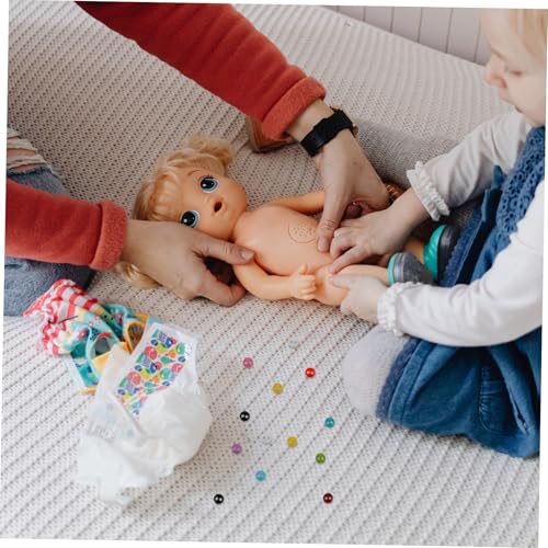 minkissy 20stücke Puppenknöpfe Mini Kunststoff Zwei-Augen-knöpfe Für Puppenkleidung DIY Knöpfe Runde Knöpfe Für Mini-Kleidung Babypuppenknöpfe Verschlüsse Für Puppenkleidung von minkissy