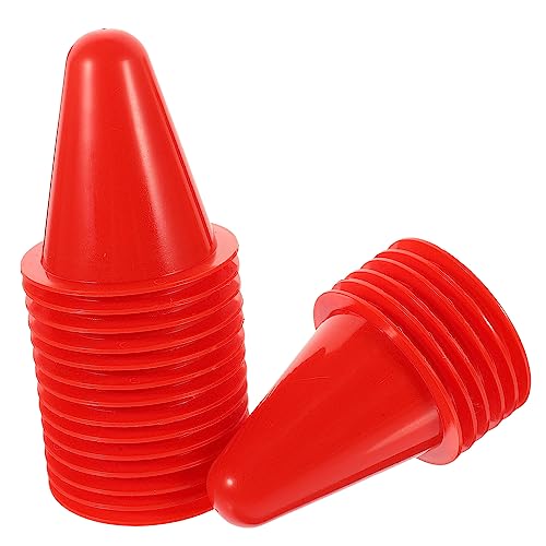 minkissy 20 Stück Teiliges Kleine Trainingskegel für Agility und Fußball Stapelbare Bunte Markierungspylonen mit Halbrundem Design Robust und Windstabil für Rollschuh und Sporttraining von minkissy