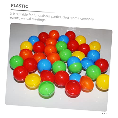 minkissy 20 Stück Teiliges Kunststoffbälle Bunte Tombola Kugeln Gelb Rot Grün Blau Orange Kompakte Spielbälle für Party Unterhaltung Ziehung Kindergarten und Werbeaktionen von minkissy