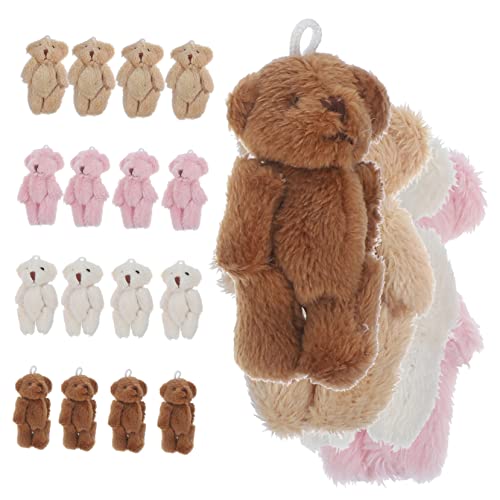 minkissy 20 Stück Teiliges Mini Plüschbär Kleine Kuscheltiere aus Weichem Plüsch für DIY Schlüsselanhänger Taschen und Hutdekoration Vielseitig für Partys und Geschenkideen von minkissy