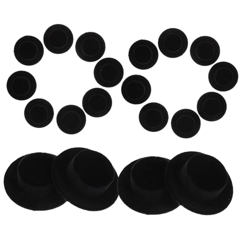 minkissy 20 Stück Teiliges Mini Puppenhüte aus Flockiertem Harz Leichte DIY Bastelmini Hüte für Weihnachtsdekoration Clown und Schneemann Accessoires Vielseitig für Puppen und Handarbeiten von minkissy