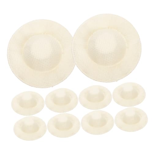 minkissy 20 Stück Teiliges Mini Strohhut aus Gewebtem Puppenhut Zubehör für DIY Bastelarbeiten Miniatur Hüte für Puppenhaus Deko und Kreative Handwerksprojekte Hautfreundlich Langlebig von minkissy