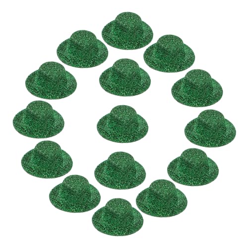 minkissy 20 Stück Teiliges Miniatur Jazz Hüte aus Robustem Material Dekorative Kleine Puppenhüte in Eleganter Dunkelgrüner Farbe für DIY Bastelprojekte Puppenhaus und Partydekoration von minkissy