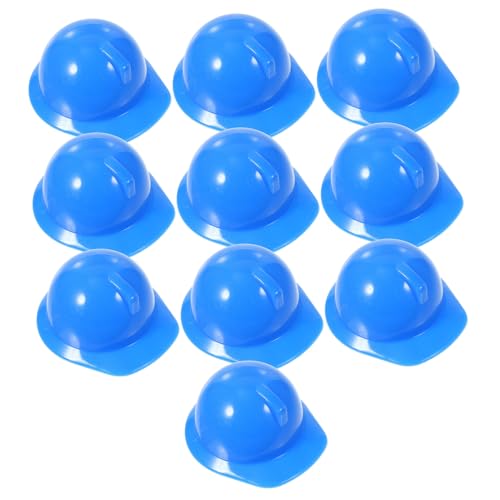 minkissy 20 Stück Teiliges Miniatur bauhelm Dekorative Puppenhaus Accessoires Leichte Kunststoff minihelme in Blau Sicherer Kopfschutz für Mini Dolls und Haustiere Kreatives Party dekor von minkissy
