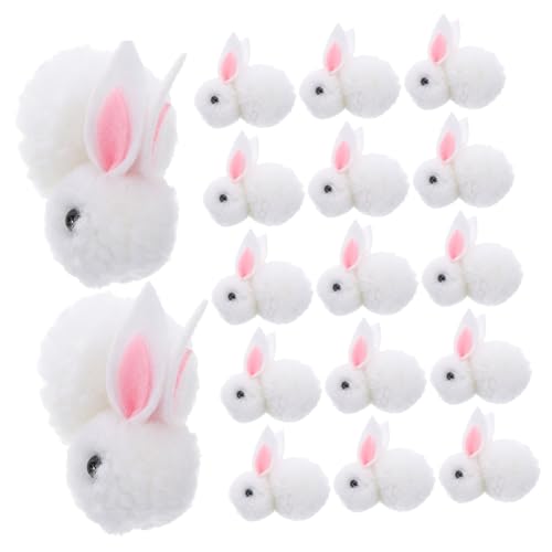 minkissy 20 Stück Teiliges Niedliche Mini Plüschhasen mit Charmanten Accessoires Vielseitig für DIY Basteln Raumdekoration und Haarschmuck Weiche Detailreiche Figuren für Kreative von minkissy