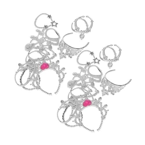minkissy 20 Stück Teiliges Puppen Schmuckset aus Kunststoff Mini Halsketten Armbänder und Ohrringe Strapazierfähig und Kindgerecht Vielseitig Kombinierbar für Kreative Puppenkleidung und von minkissy