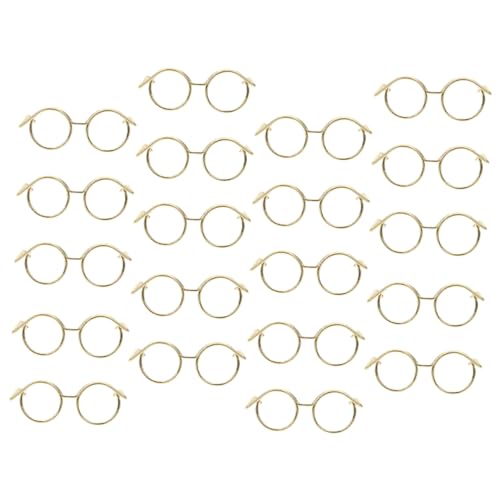 minkissy 20 Stück Teiliges Puppenhaus Zubehör Mini Brillen aus Metall ohne Gläser Linsenlose Puppenbrillen Requisiten für DIY Doll Glasses Bastelset Leichte Puppenaccessoires Gold minkissy 20 Stück Teiliges Puppenhaus Zubehör Mini Brillen aus Metall ohne Gläser Linsenlose Puppenbrillen Requisiten für DIY Doll Glasses Bastelset Leichte Puppenaccessoires Gold von minkissy