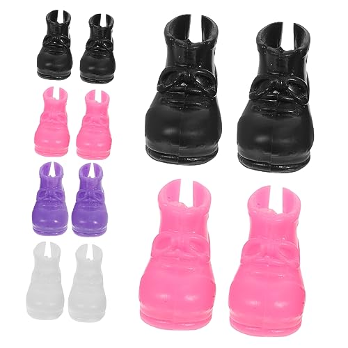minkissy 20 Stück Teiliges Puppenschuh Miniatur Flache Schuhe aus Kunststoff Bunte Dekorative Mini Hausschuhe für Puppenhaus Zubehör für Miniaturfans von minkissy