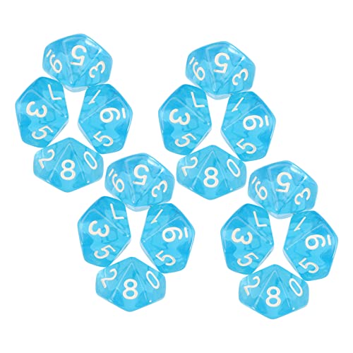 minkissy 20 Stück Teiliges Seitige Transparente Zahlenwürfel aus Acryl für Tischspiele Rollenspiele und Matheunterricht Glatte Oberfläche Angenehm zu Halten Geeignet für Erwachsene von minkissy