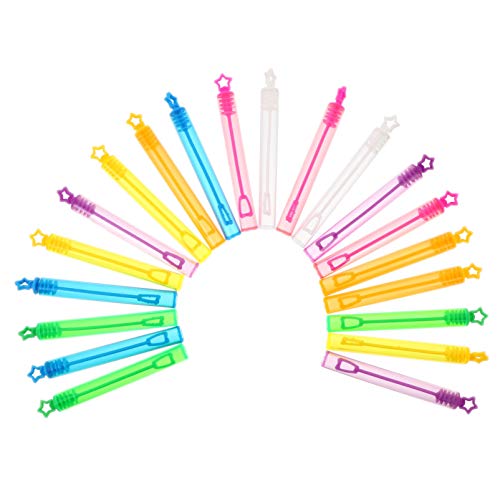 minkissy 20 Stück Teiliges Set Leere Blasblasenflasche mit Blasstab Zufälligen Farben für Kindergeburtstage Hochzeiten und Partys Sicher und Spaßig für Outdoor Aktivitäten Zufällige Farbe von minkissy