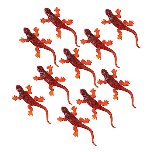 minkissy 20 Stück Teiliges Set Realistische Gecko Modelle Lebensechte Reptilien Spielzeuge für Partytricks und Wohnkultur Große Gecko Figuren zum Spaß und Dekorieren für Wand und Tischdeko von minkissy