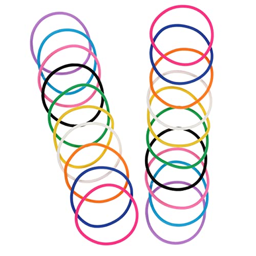 minkissy 20 Stück Teiliges Silikonarmband Bunte Elastische DIY Armbänder Jelly Wristbands für Party Festival Geburtstagsfeier Vielseitige Stretch Armbänder als von minkissy