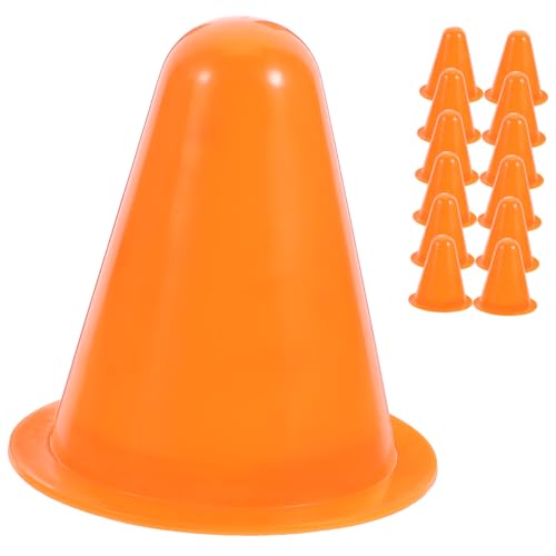 minkissy 20 Stück Teiliges Stapelbare Trainingskegel aus Kunststoff Stabile Straßenblocker für Rollschuhtraining Vielseitig für Fußball und Skating Übungen Windfest für Indoor und Outdoor von minkissy