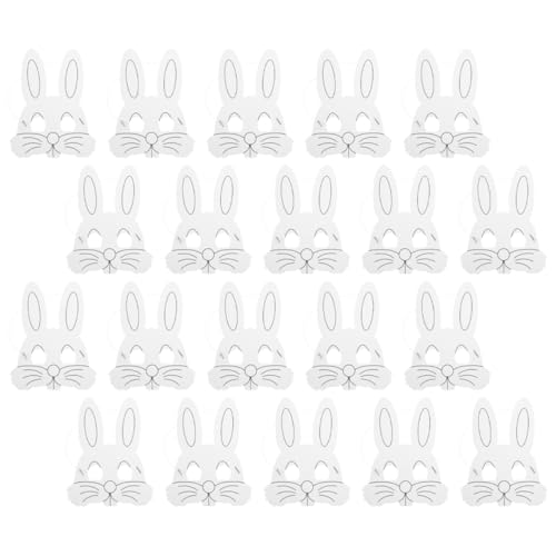 minkissy 20-teilige Hasenmaske: Weiße Hasenmasken Papier Basteln – Unbemaltes Material Für Ostern, Halloween, Maskerade, Kostümzubehör minkissy 20-teilige Hasenmaske: Weiße Hasenmasken Papier Basteln – Unbemaltes Material Für Ostern, Halloween, Maskerade, Kostümzubehör von minkissy