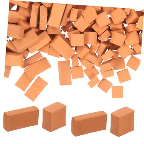 minkissy 200 Stück Miniaturziegel DIY Ziegelspielzeug für Mikro Landschaften Sandtisch und Modellbau für Kreative Projekte und Miniaturhäuser von minkissy