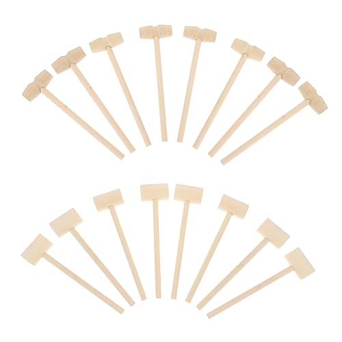 minkissy 20Stücke Mini Holzhammer für Oval und Rund Sicher und Robust für Kreative Spiele und DIY Projekte Geruchsneutral und von minkissy