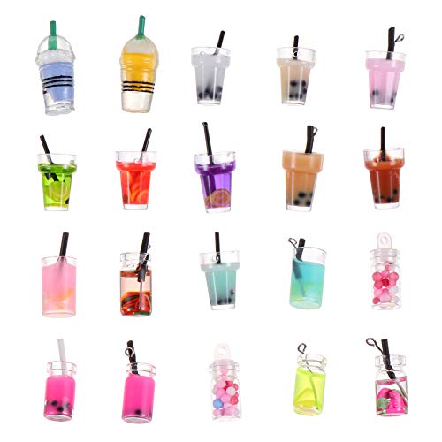 minkissy 20Stücke Mini Milchtee Tassen Anhänger DIY Zubehör für Puppenhaus Dekoration Hochwertige Resin Requisiten für Miniatur und Deko minkissy 20Stücke Mini Milchtee Tassen Anhänger DIY Zubehör für Puppenhaus Dekoration Hochwertige Resin Requisiten für Miniatur und Deko von minkissy