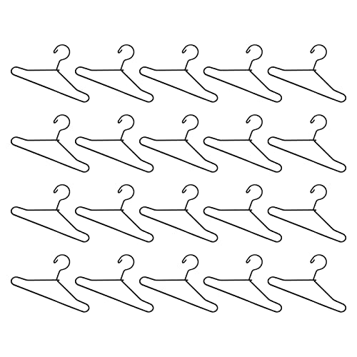 minkissy 20Stücke Mini Puppen Kleiderbügel Robuste Metall Halter für Puppenbekleidung zum Aufhängen und Organisieren von Miniatur Puppenkleidern von minkissy