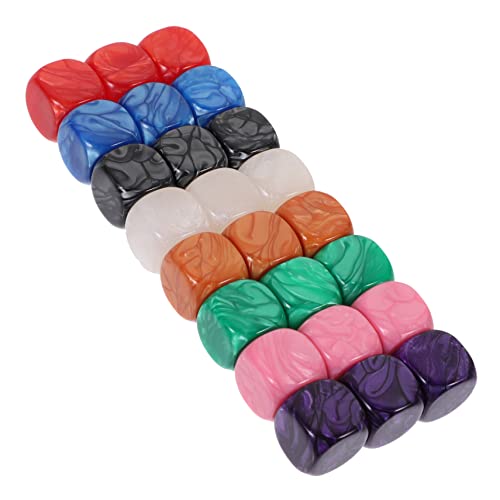 minkissy 24 Stück Acrylwürfel Bunte Beschreibbare DIY Würfel für Spiele und Kreative Bastelprojekte für Familie und Partys Leere Zahlenwürfel für Bildung und Unterhaltung von minkissy