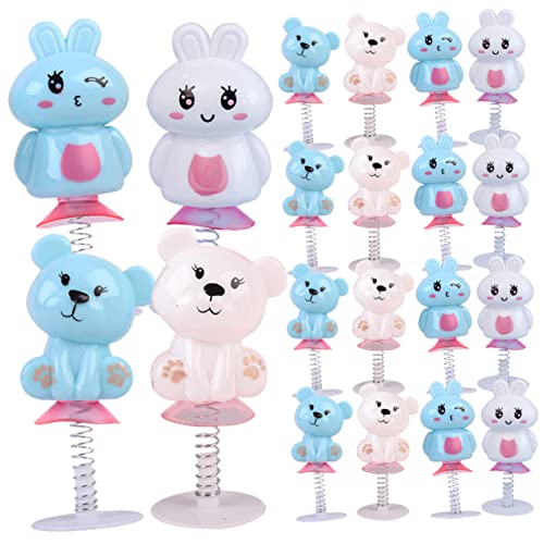 minkissy 24 Stück Teiliges Cartoon Springtier für Batteriefrei mit Niedlichen Hase und Bär Motiven Lustige Druck und Sprungspielzeuge als Partygeschenke und Geschenkideen Zufällige Farbe von minkissy