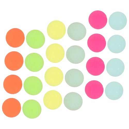 minkissy 24 Stück Teiliges Leuchtende Gummibälle Farbige Matte Nachtleuchtende Sprungbälle Robuste Hüpfbälle für Kindergeburtstag Outdoor Spielspaß Tragbar und Leicht Zufällige Farbe von minkissy
