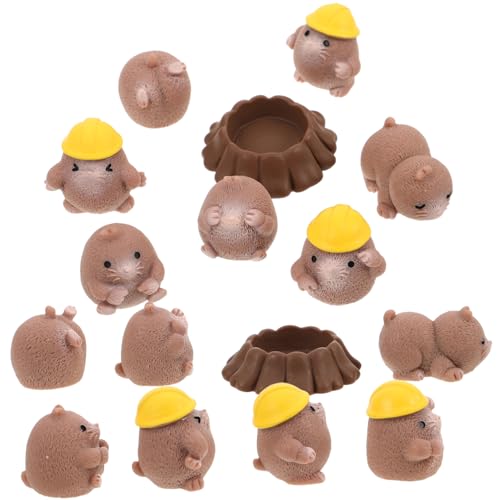 minkissy 24 Stück Teiliges Mini aus Resin Niedliche Miniatur Tierfiguren für DIY Mikrolandschaft Kompakte Gopher Modelle für Büro und Desktop Dekoration Vielseitige Kleine Gartenaccessoires von minkissy