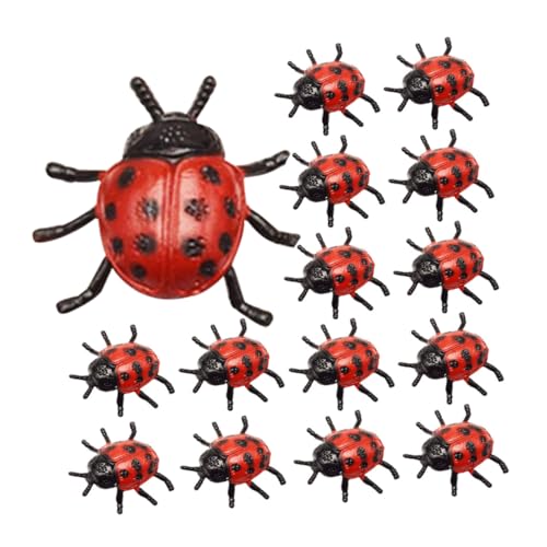 minkissy 24 Stück Teiliges Realistischer PVC Ladybug Modelle Scherzspielzeuge für Erwachsene zum Überraschen und minkissy 24 Stück Teiliges Realistischer PVC Ladybug Modelle Scherzspielzeuge für Erwachsene zum Überraschen und von minkissy