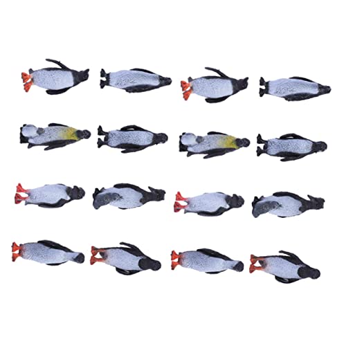 minkissy 24 Stück Teiliges Realistisches Pinguin Modell aus Langlebigem Harz Detailgetreue Tierfiguren als Dekoratives Lernspielzeug und Fotorequisite für von minkissy