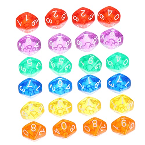 minkissy 24 Stück Teiliges Set Polyedrischer Würfel Seitige Transparente Würfel Rot Gelb Blau Grün Orange für Tischspiele und Lernspiele für Mathematikunterricht und Rollenspiele minkissy 24 Stück Teiliges Set Polyedrischer Würfel Seitige Transparente Würfel Rot Gelb Blau Grün Orange für Tischspiele und Lernspiele für Mathematikunterricht und Rollenspiele von minkissy
