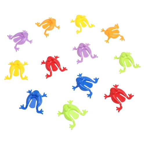 minkissy 24 Stück Teiliges Springende Froschspielzeuge Bunte Hüpf Frösche Pädagogisches Fingerspielzeug für Einfach zu Drücken für Partys Kindergarten und Lernspielzeug von minkissy