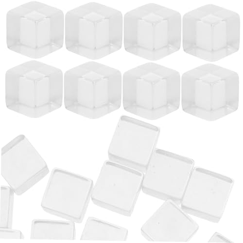 minkissy 24 Stück Teiliges Transparentes Acryl Würfel Sechsseitige DIY Blanko Würfel Glatte Oberfläche Leichtes Spielzubehör für Bar Party Brett und Lernspiele von minkissy