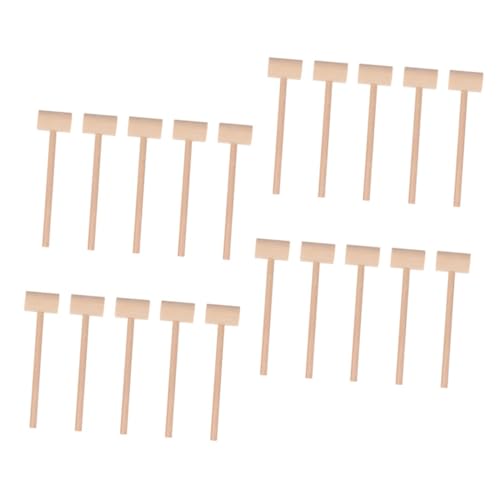 minkissy 25 Stück Teiliges Mini Holzhammer Nachhaltige Mallets aus Robustem Holz für Basteln Muscheln Knacken Pädagogisches für Kreative DIY Projekte und Rollenspiele von minkissy