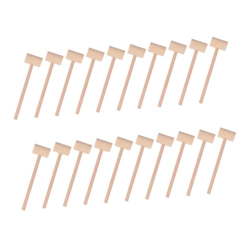 minkissy 25 Stück Teiliges Mini Holzspielzeug Hämmer für Ergonomisch Geformte Holz Mallets für Basteln Lernspiele Rollenspiele und Partyaktivitäten Kindgerechte Robust und Vielseitig von minkissy