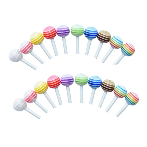 minkissy 25 Stück Teiliges Mini lutscher deko Lebendige Miniatur süßigkeitenmodelle Vielseitig Einsetzbar als Puppenhaus Dekoration Robust Verarbeitet Farblich Zufällig Zufällige Farbe von minkissy