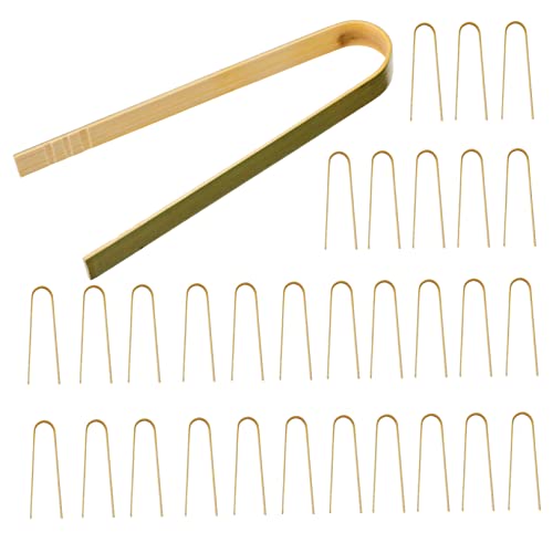 minkissy 25 Stück Teiliges Montessori Pinzetten aus Bambus für Feinmotorikspielzeug zum Üben der Hand Augen Koordination für und Sandkästen von minkissy