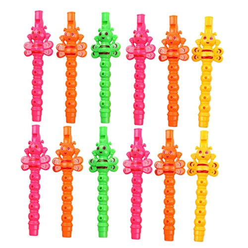 minkissy 25 Stück Teiliges Plastik Klarinetten für Blasinstrument mit Niedlichen Mustern für Anfänger und Musikspiele Geeignet für Schule Party und Zufällige Farbe Zufällige Farbe von minkissy