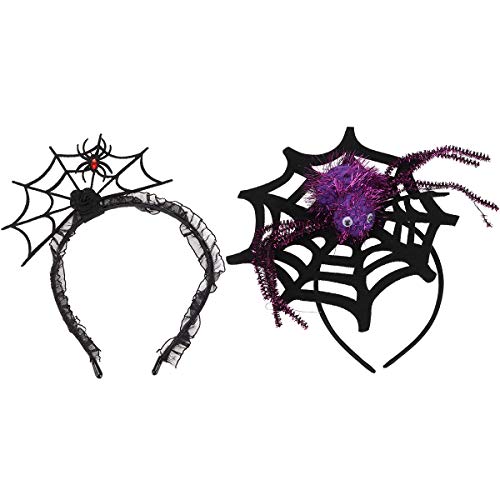 minkissy 2Pcs Halloween Stirnbänder Gothic Horror Spider Haarbänder Spider Web Hair Kopfschmuck Haar minkissy 2Pcs Halloween Stirnbänder Gothic Horror Spider Haarbänder Spider Web Hair Kopfschmuck Haar von minkissy