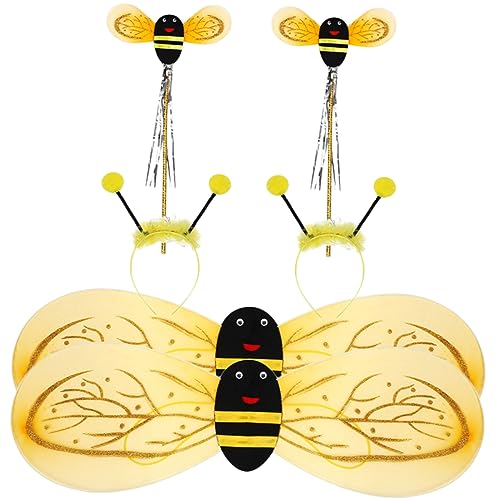 minkissy 2Sätze Bienenkostüm mit Flügeln Haarreif und Zauberstab für Karneval und Cosplay Performance Kleidung für Mädchen und Jungen Teiliges minkissy 2Sätze Bienenkostüm mit Flügeln Haarreif und Zauberstab für Karneval und Cosplay Performance Kleidung für Mädchen und Jungen Teiliges von minkissy
