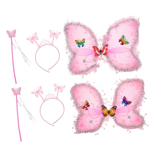 minkissy 2Sätze Feenhaftes Kostümset Für Teiliges Mit Schmetterlingsflügeln Haarreifen Und Halloween Partys Und Kostümveranstaltungen von minkissy