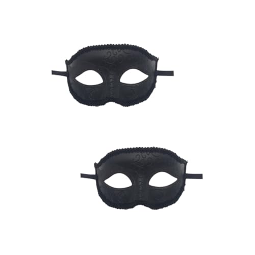 minkissy Kleider 2st Halloween-maske Halloweenkostüm Herausragende Maske Schwarz Hochzeit Halloween-gesichtsmaske Maskerade-maske Augenmaske Männer Und Frauen Bilden Venedig Kostüme von minkissy