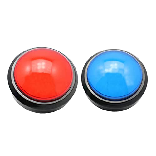 minkissy 2Stücke Elektronischer mit Großen Tasten und Lampe Reaktionsspielzeug für Wettbewerbe Rot Blau ohne Batterie von minkissy