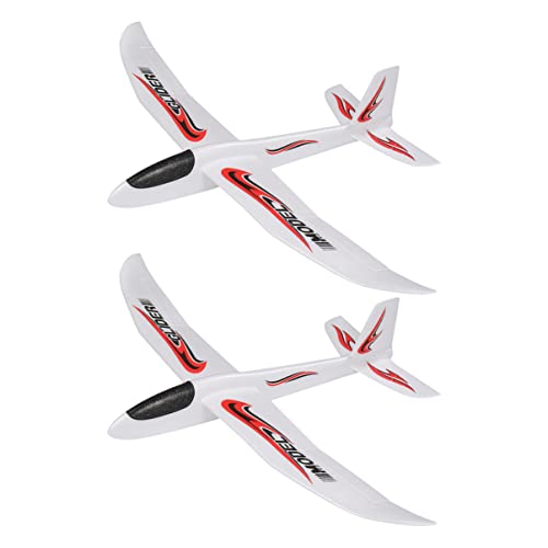 minkissy 2Stücke Handwurf Flugzeug Gleitflugzeuge für Geburtstagsgeschenk für Jungen und Mädchen Fördert Koordination und Spielspaß im Freien von minkissy