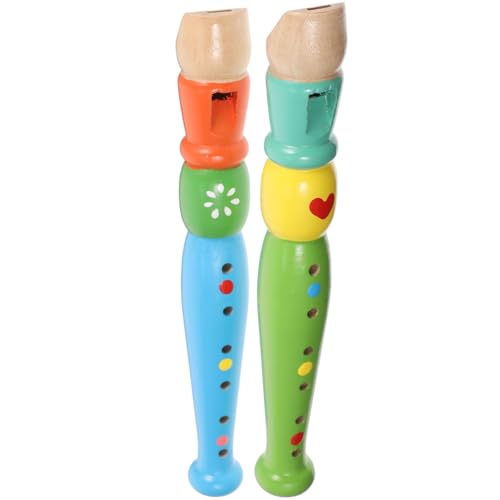 minkissy 2Stücke Holzflöte für Musikinstrumente für Kreative Bildung Geeignet für Musikunterricht und Partygeschenke Zufälligen Farben von minkissy