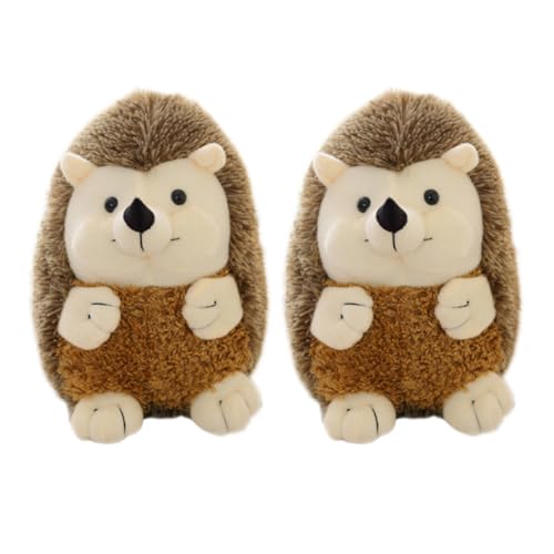 minkissy 2Stücke Igel Plüschtier Niedliche Plüschpuppe Superweiches Kuscheltier für für Weihnachten und Feiertage von minkissy
